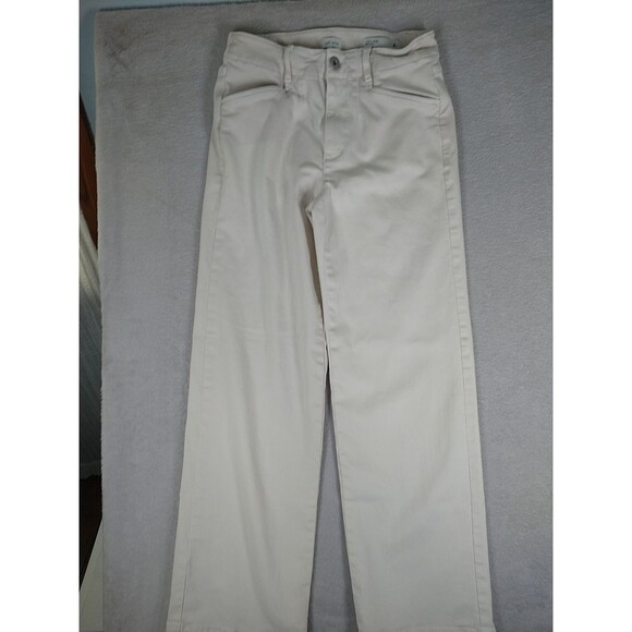 J. Jill Denim High-Rise Wide Leg Jeans Women's 6 Cream Casual 5 Pocket - Picture 2 of 8